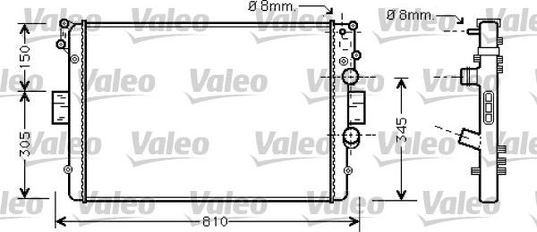 Valeo 734234 - Radiator, engine cooling autospares.lv