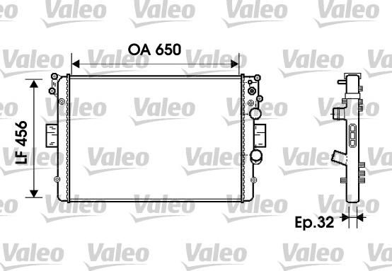 Valeo 734231 - Radiator, engine cooling autospares.lv