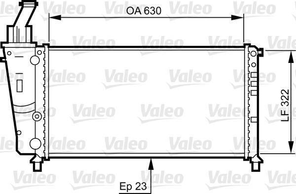 Valeo 734221 - Radiator, engine cooling autospares.lv