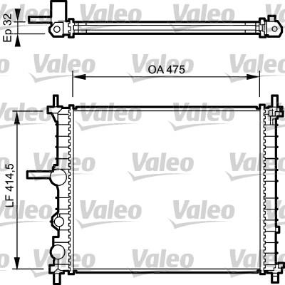 Valeo 734222 - Radiator, engine cooling autospares.lv