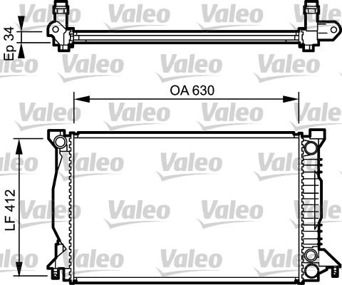 Valeo 734270 - Radiator, engine cooling autospares.lv