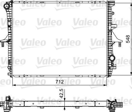 Valeo 734740 - Radiator, engine cooling autospares.lv