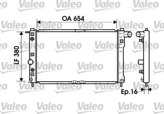 Valeo 734765 - Radiator, engine cooling autospares.lv