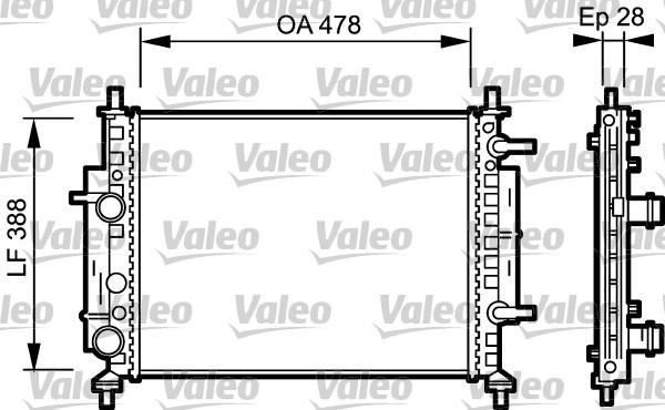 Valeo 734768 - Radiator, engine cooling autospares.lv