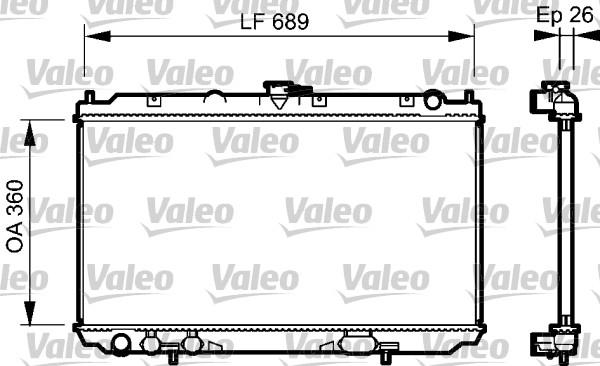 Valeo 734708 - Radiator, engine cooling autospares.lv