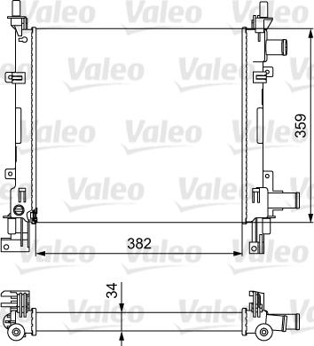 Valeo 734772 - Radiator, engine cooling autospares.lv