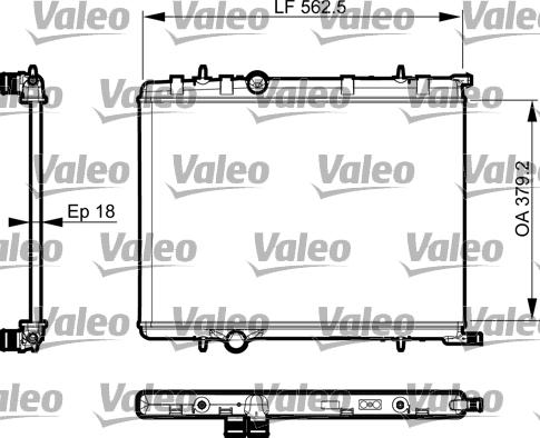 Valeo 735496 - Radiator, engine cooling autospares.lv