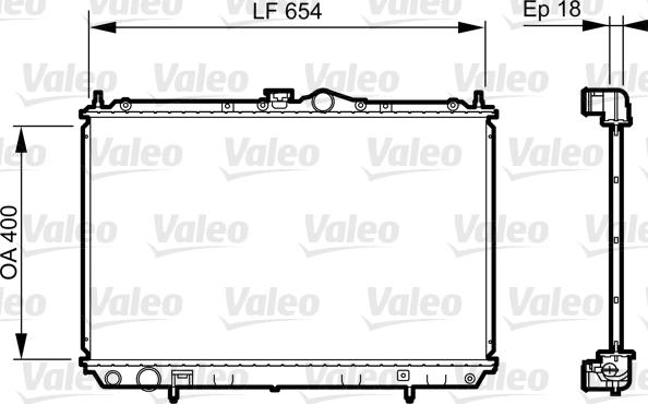 Valeo 735497 - Radiator, engine cooling autospares.lv