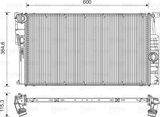 Valeo 735451 - Radiator, engine cooling autospares.lv