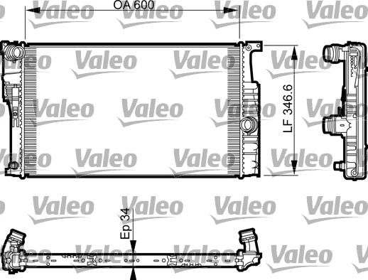 Valeo 735464 - Radiator, engine cooling autospares.lv