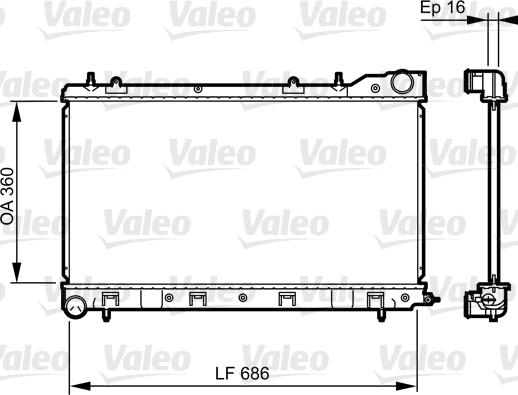 Valeo 735404 - Radiator, engine cooling autospares.lv