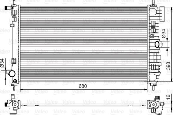 Valeo 735483 - Radiator, engine cooling autospares.lv