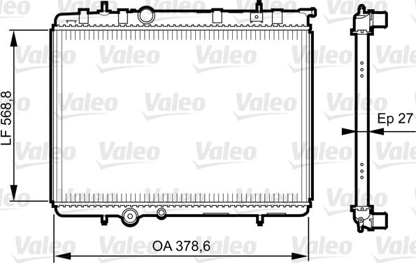 Valeo 735597 - Radiator, engine cooling autospares.lv