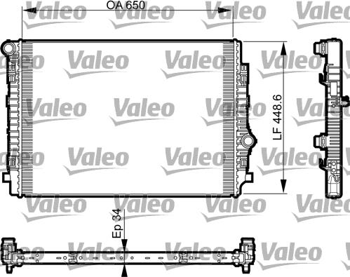 Valeo 735549 - Radiator, engine cooling autospares.lv