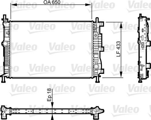 Valeo 735555 - Radiator, engine cooling autospares.lv