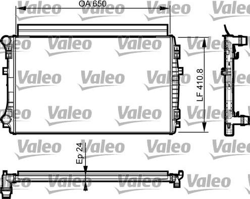 Valeo 735558 - Radiator, engine cooling autospares.lv