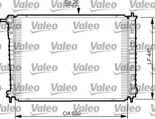 Valeo 735512 - Radiator, engine cooling autospares.lv