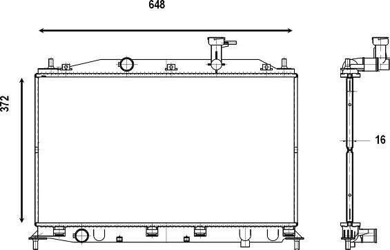 Valeo 735586 - Radiator, engine cooling autospares.lv