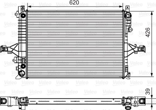 Valeo 735539 - Radiator, engine cooling autospares.lv