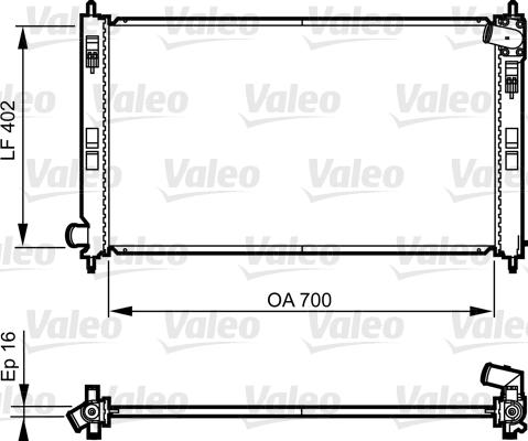 Valeo 735575 - Radiator, engine cooling autospares.lv