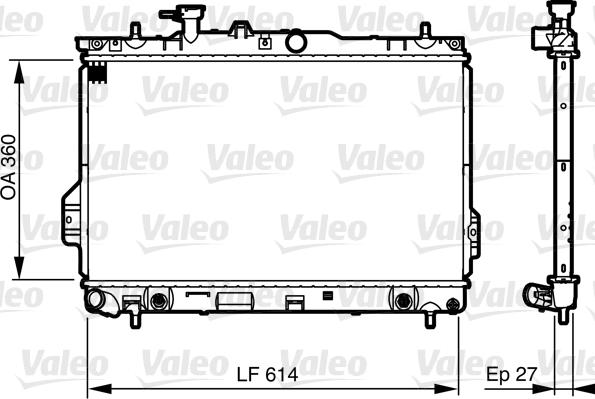 Valeo 735606 - Radiator, engine cooling autospares.lv