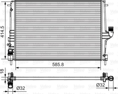 Valeo 735635 - Radiator, engine cooling autospares.lv