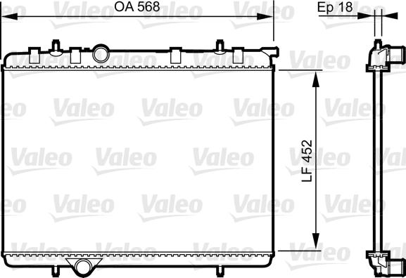 Valeo 735090 - Radiator, engine cooling autospares.lv