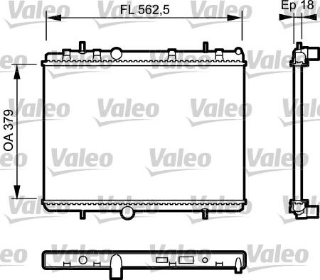 Valeo 735091 - Radiator, engine cooling autospares.lv