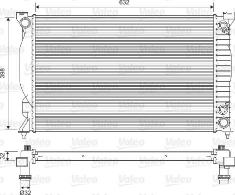 Valeo 735093 - Radiator, engine cooling autospares.lv