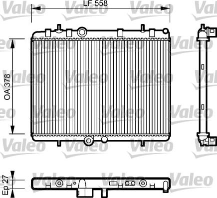 Valeo 735092 - Radiator, engine cooling autospares.lv