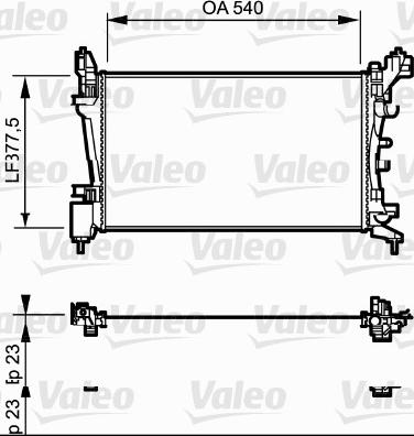 Valeo 735097 - Radiator, engine cooling autospares.lv