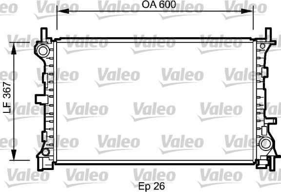 Valeo 735046 - Radiator, engine cooling autospares.lv