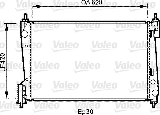 Valeo 735040 - Radiator, engine cooling autospares.lv