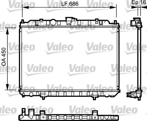 Valeo 735063 - Radiator, engine cooling autospares.lv