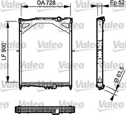 Valeo 735018 - Radiator, engine cooling autospares.lv