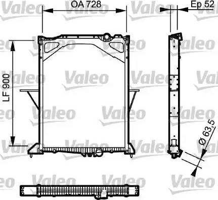 Valeo 735017 - Radiator, engine cooling autospares.lv