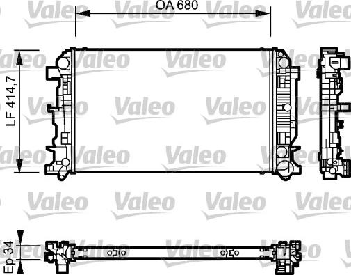 Valeo 735089 - Radiator, engine cooling autospares.lv