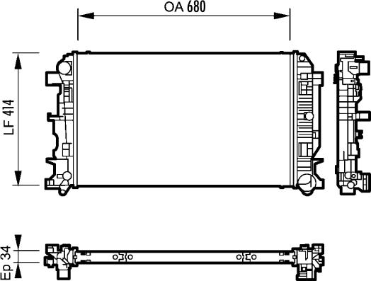 Valeo 735088 - Radiator, engine cooling autospares.lv