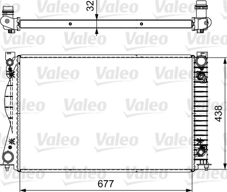 Valeo 735032 - Radiator, engine cooling autospares.lv