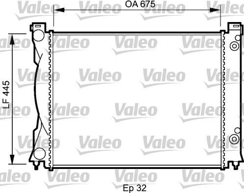 Valeo 735026 - Radiator, engine cooling autospares.lv