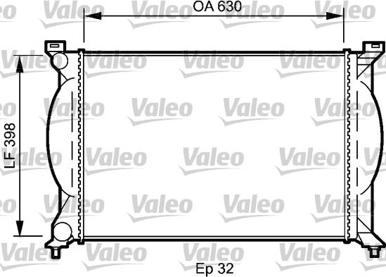 Valeo 735022 - Radiator, engine cooling autospares.lv