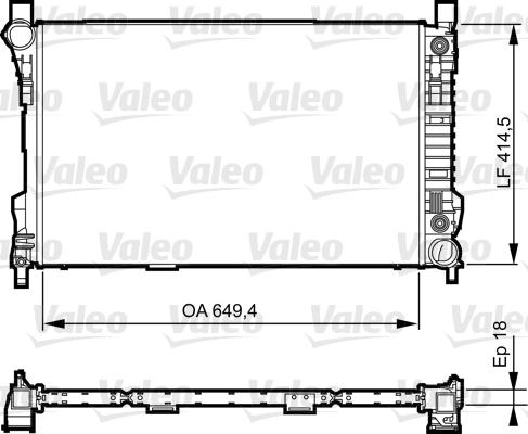 Valeo 735144 - Radiator, engine cooling autospares.lv