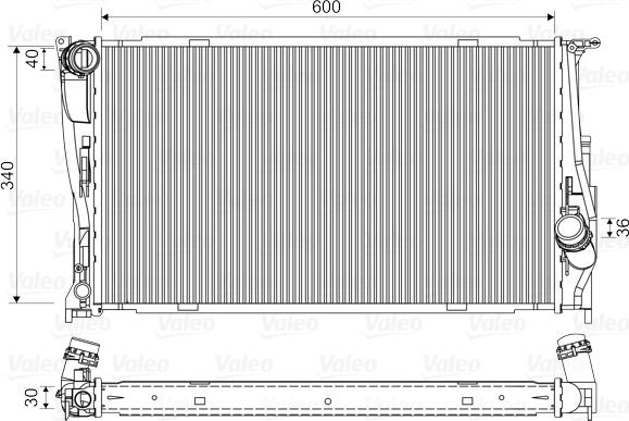 Valeo 735165 - Radiator, engine cooling autospares.lv