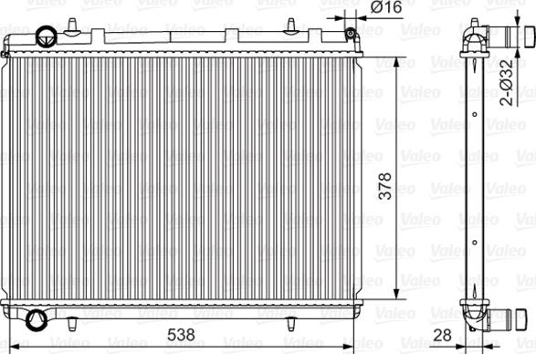 Valeo 735117 - Radiator, engine cooling autospares.lv