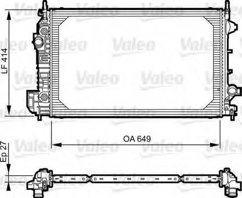 Valeo 735130 - Radiator, engine cooling autospares.lv