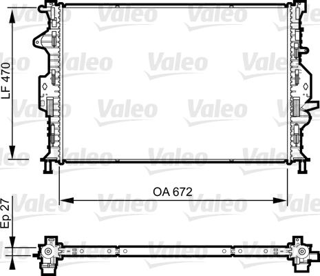 Valeo 735374 - Radiator, engine cooling autospares.lv