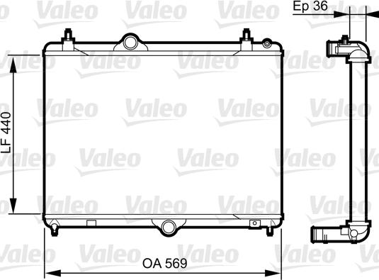 Valeo 735371 - Radiator, engine cooling autospares.lv