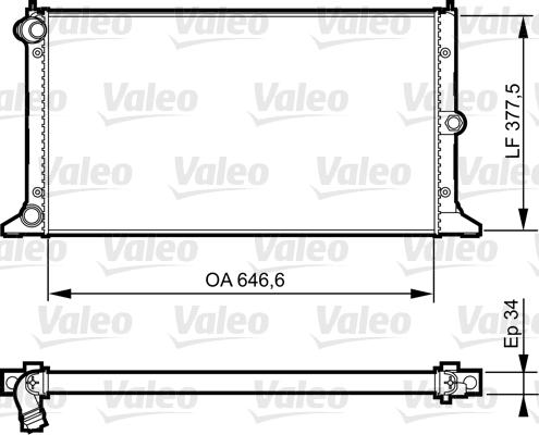 Valeo 735372 - Radiator, engine cooling autospares.lv