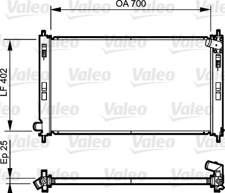 Valeo 735200 - Radiator, engine cooling autospares.lv