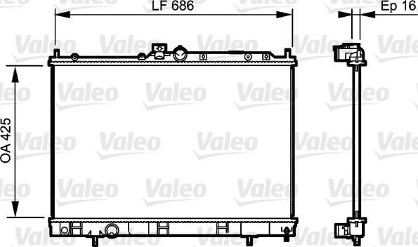 Valeo 735201 - Radiator, engine cooling autospares.lv